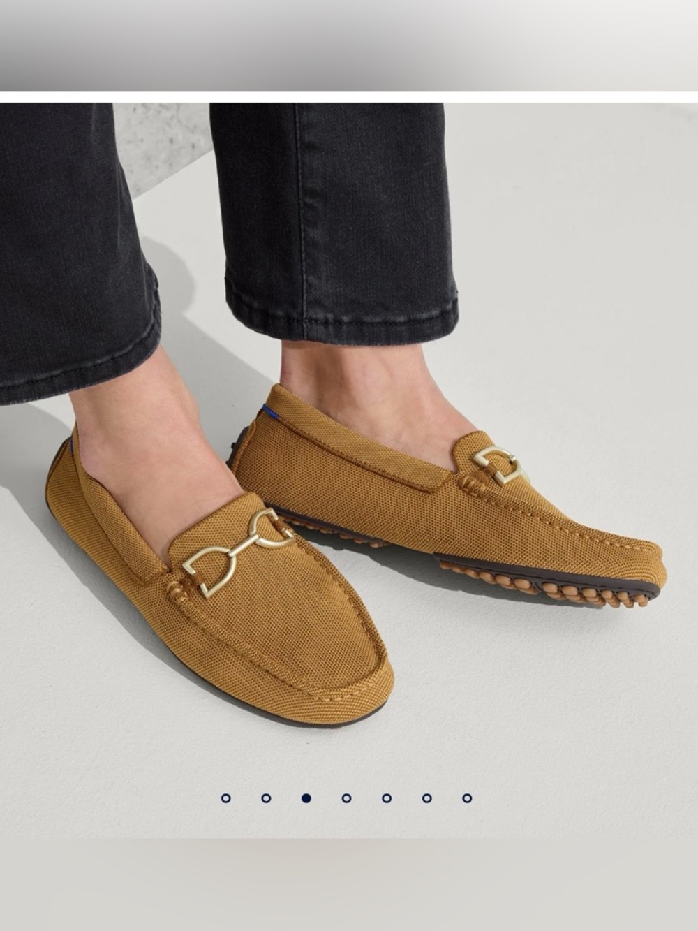 NWT Rothy's Camel Canvas “Double Bit Driver” Loafers - Picture 6 of 11